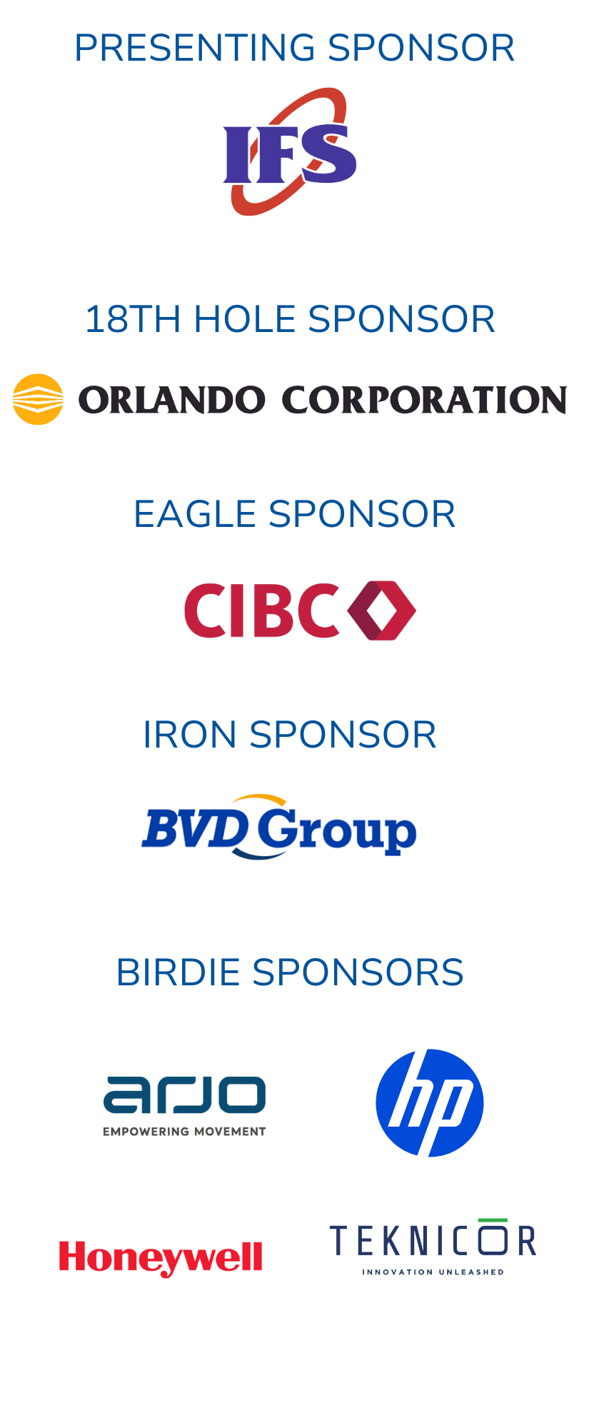 Osler Open Brampton Sponsors