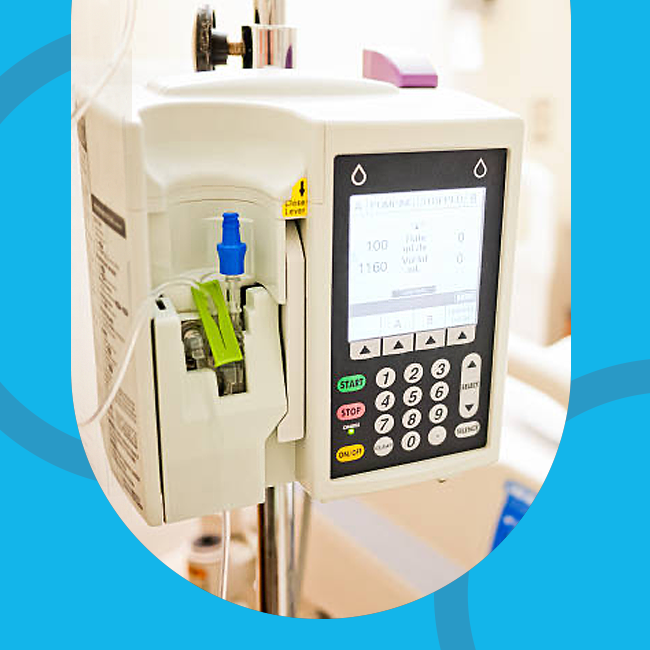 iv stand and pump